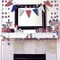 4th of July Patriotic Decorations Set Glitter Star Streamers Pennant Bunting Banner Red White Blue Garland for Independence Day Veterans Labor Day Decor Holiday Memorial Day Party Supplies
